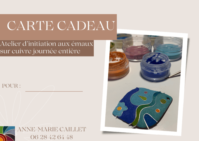 Atelier d'initiation à l'émail cloisonné - durée : 8h